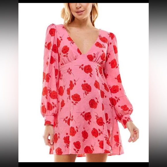 Crystal Doll Dresses & Skirts - Crystal doll pink floral dress with sleeves small